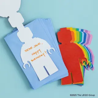 Minifigure Notecards 12 Shaped Notecards with Envelopes