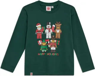 Weihnachts-Langarmshirt für Kinder, Dunkelgrün