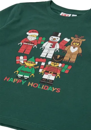 Weihnachts-Langarmshirt für Kinder, Dunkelgrün