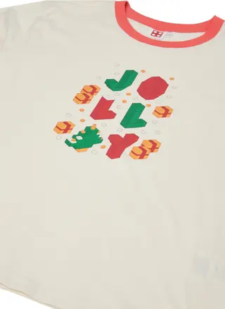 Weihnachtspyjama für Erwachsene – Cremeweiß