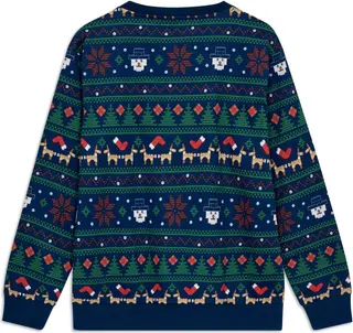 Kersttrui voor volwassenen, donkerblauw