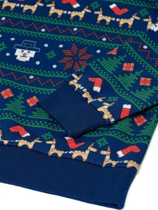 Kersttrui voor volwassenen, donkerblauw