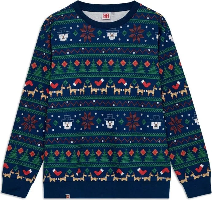 Kersttrui voor volwassenen, donkerblauw