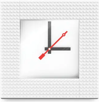 Wanduhr MOC (Eigenkreation) – Weiß
