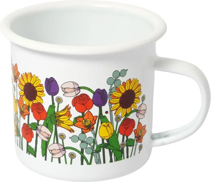 Botanisches Emaillebecher