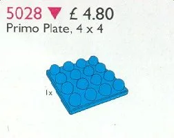 Plaque Duplo Primo 4 x 4 bleue