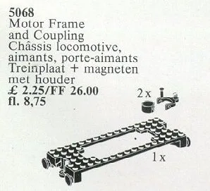 Locomotiefbodemplaat met koppelingen (motorframe)