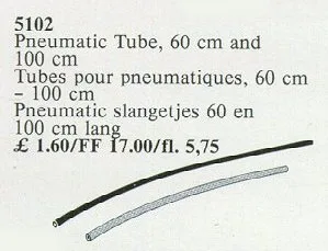 Pneumatikschlauch, schwarz und grau, 60 und 100 cm