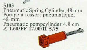 Pneumatischer Federzylinder 48 mm Rot