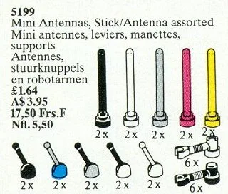 Mini antennes, bâtonnets et antennes assortis