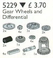 Technic Zahnräder und Differentialgehäuse
