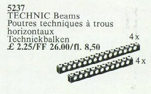 8 Technic-Balken Schwarz