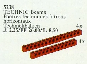 8 Technic-Balken Rot