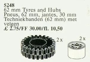 2 Reifen und Naben 62 mm