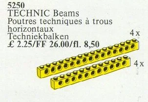 8 Technic-Balken Gelb