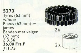 Reifen und Naben 62 mm