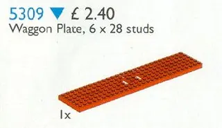 Wagenschild Rot 6 x 28