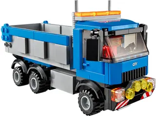 Excavator and Truck