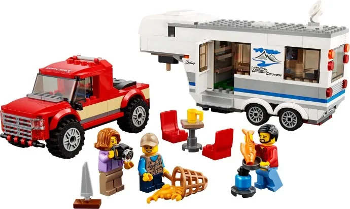 Pickup & Wohnwagen