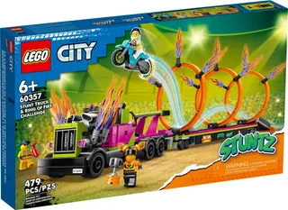 Stunttruck- en vuurringuitdaging