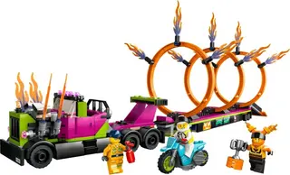 Stunt-Truck- und Feuerring-Herausforderung