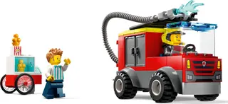 Feuerwache und Feuerwehrwagen
