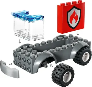 Feuerwache und Feuerwehrwagen