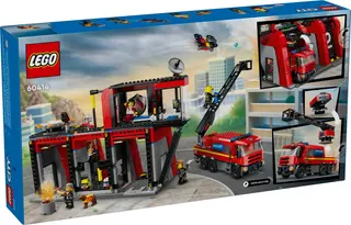 Feuerwache mit Feuerwehrwagen