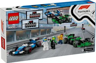 Grille de F1 avec les voitures de course VCARB et Sauber