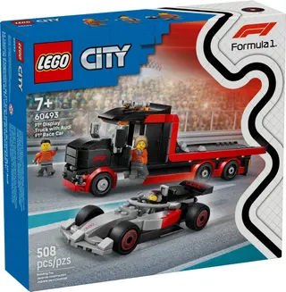 F1-demonstratietruck met Audi F1-raceauto