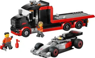 F1-demonstratietruck met Audi F1-raceauto