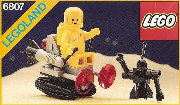 Space Sledge with Astronaut and Robot