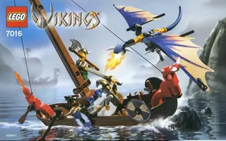 Viking Boat against the Wyvern Dragon