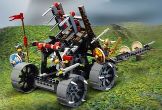 Army of Vikings with Heavy Artillery Wagon
