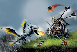 Viking Double Catapult vs. the Armored Ofnir Dragon
