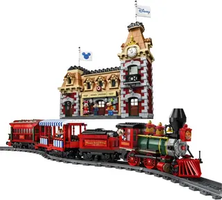 Disney-Zug und Bahnhof