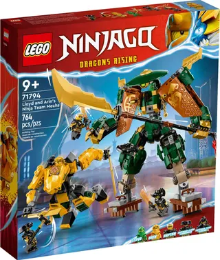 Les robots de l'équipe ninja de Lloyd et Arin
