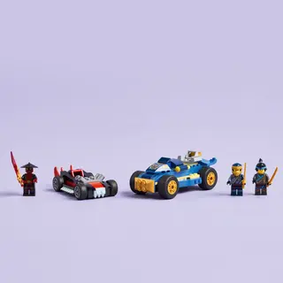 Duel de voitures entre Rogue et Drix