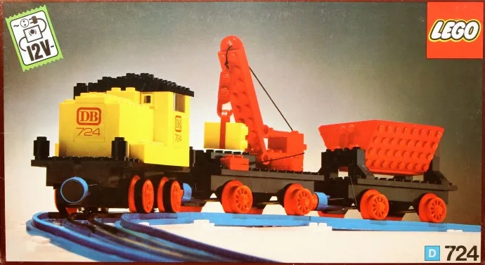 Locomotive diesel avec wagon-grue et wagon-benne