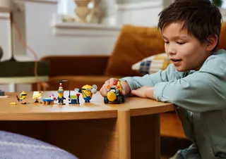 Minions en bananenauto