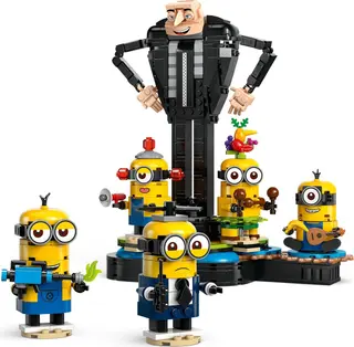 Brick-Built Gru and Minions 