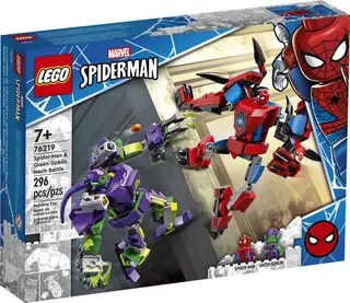 Combat de robots entre Spider-Man et le Bouffon Vert