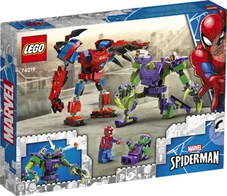 Combat de robots entre Spider-Man et le Bouffon Vert