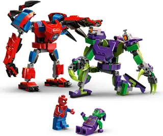 Combat de robots entre Spider-Man et le Bouffon Vert