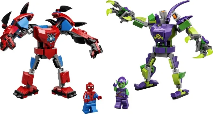 Combat de robots entre Spider-Man et le Bouffon Vert