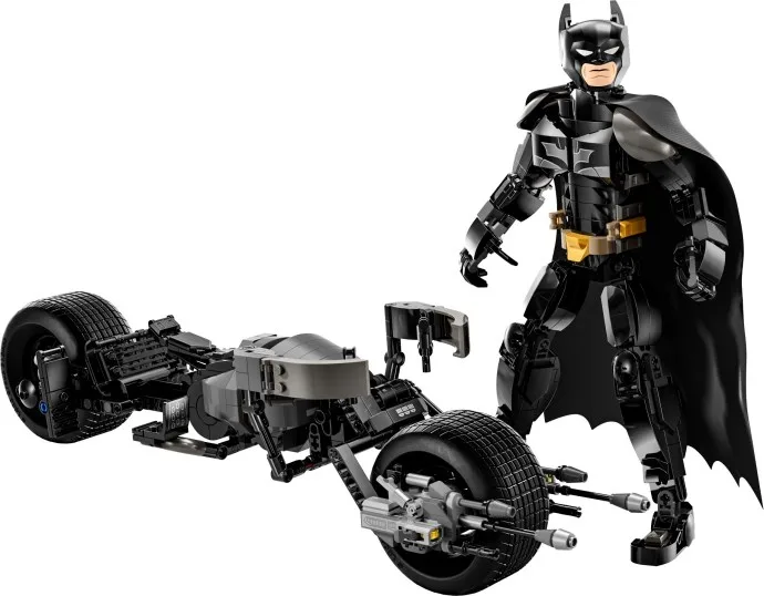 Figurine Batman en construction et moto Bat-Pod
