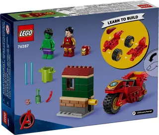 Iron Man mit Fahrrad und Hulk