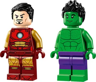 Iron Man mit Fahrrad und Hulk