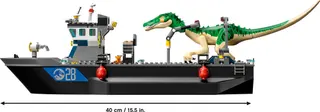Baryonyx-dinosaurus ontsnapte per boot