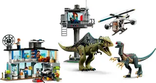 Attaque de Giganotosaurus et de Therizinosaurus
